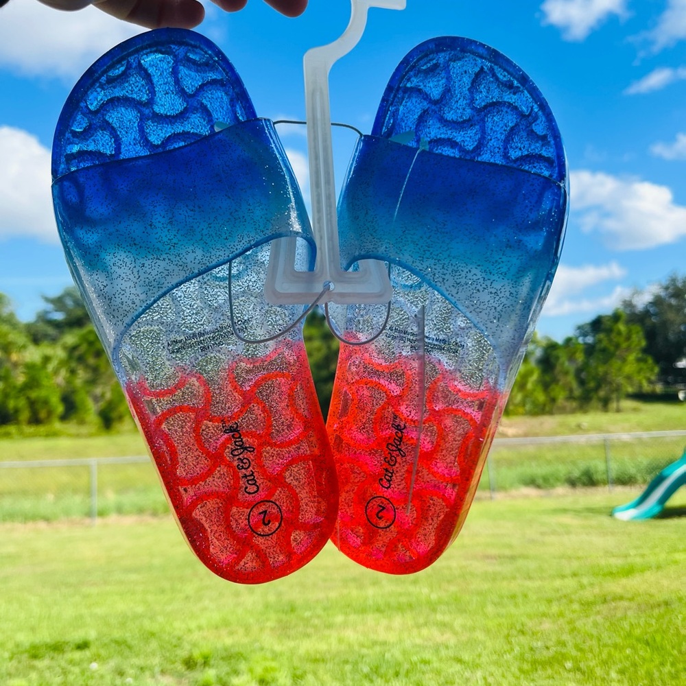 NWT Target Kids Blue and Red Sandals